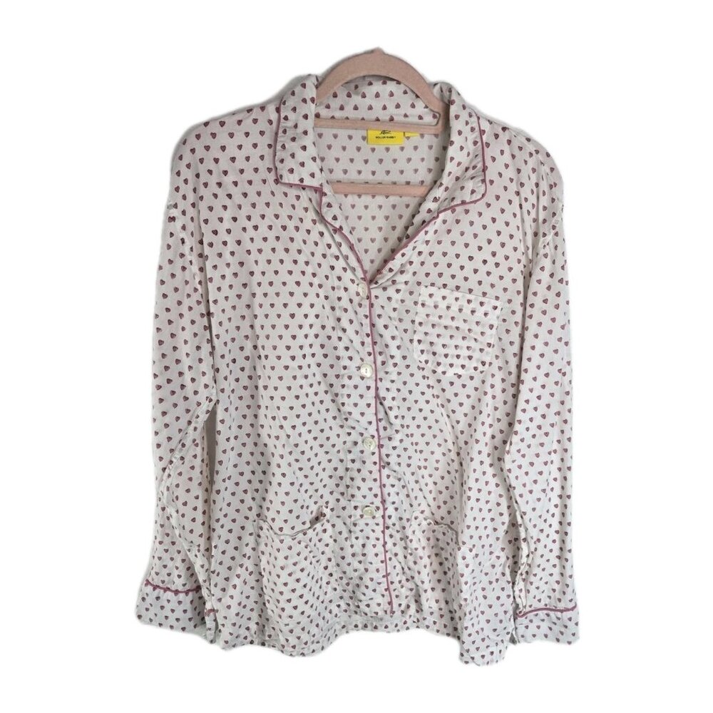 Roller Rabbit Heart Shapes Womens Pajama Top Sleep Shirt